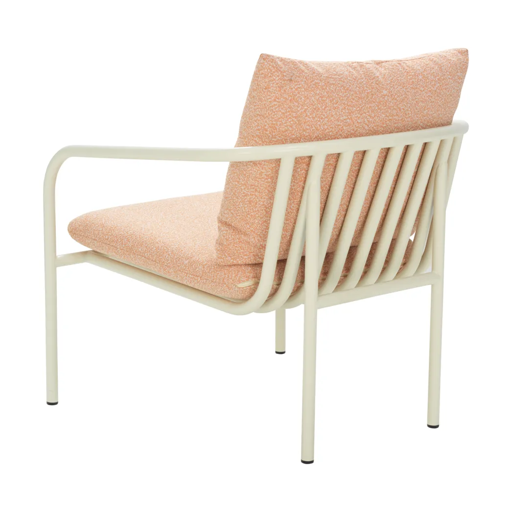 Bendt armchair, White-teddy orange Brafab