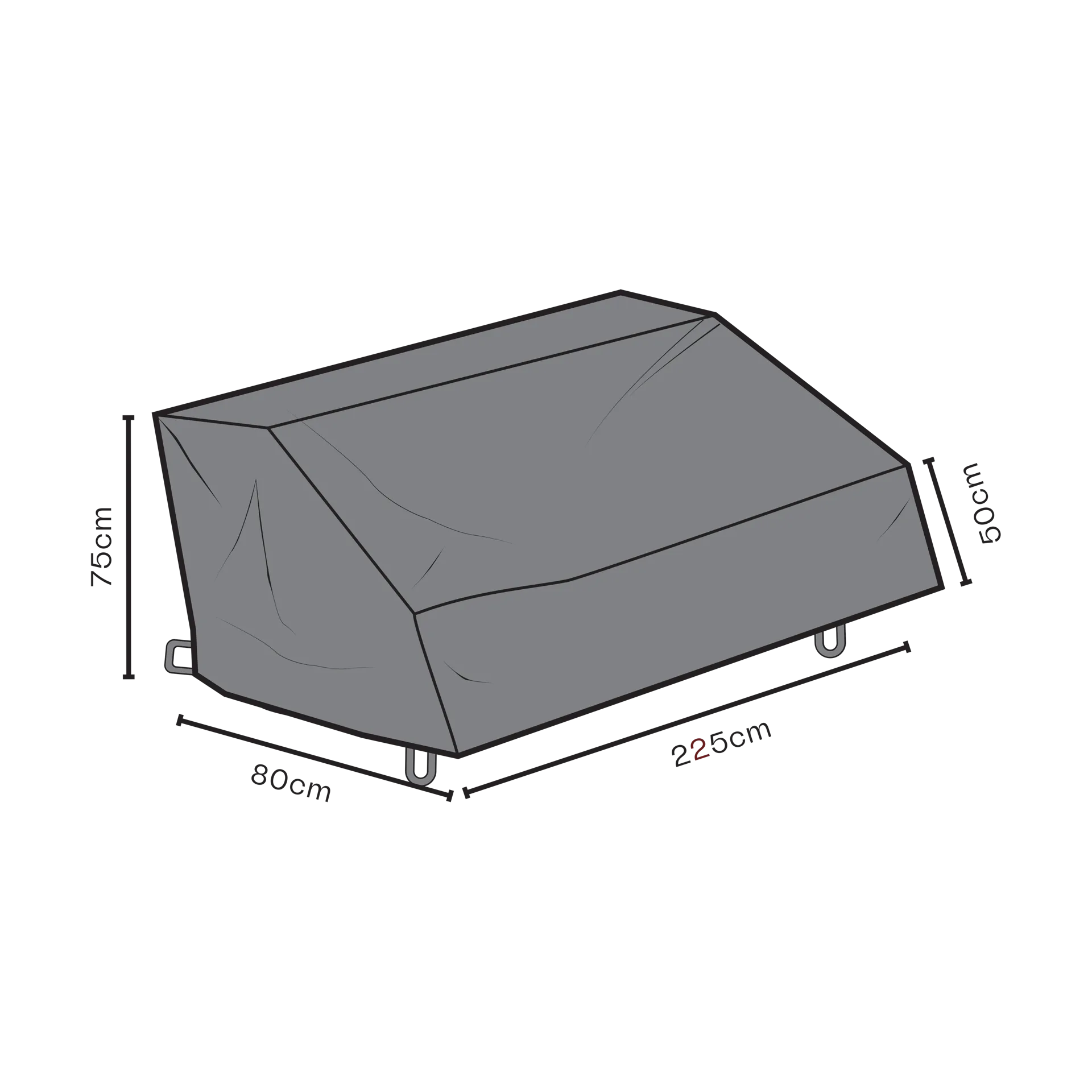 Brafab furniture cover sofa, Black 80 cm Brafab