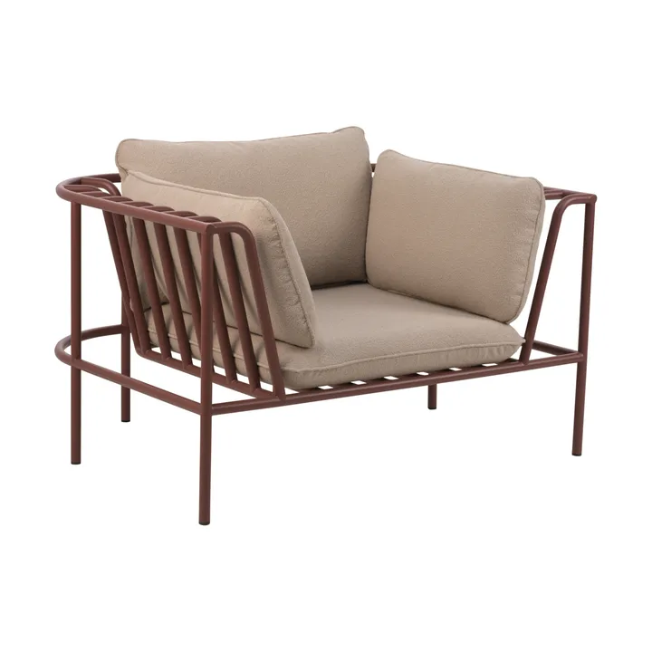 Collier armchair - Zin red-teddy beige - Brafab