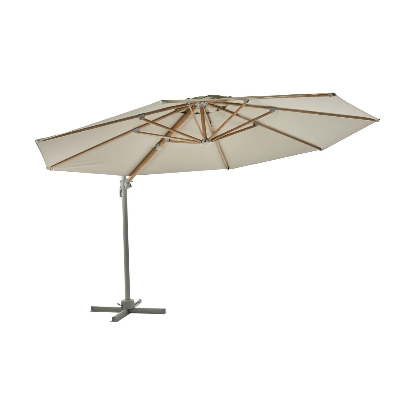 Luzzi free-hanging parasol, Khaki Brafab