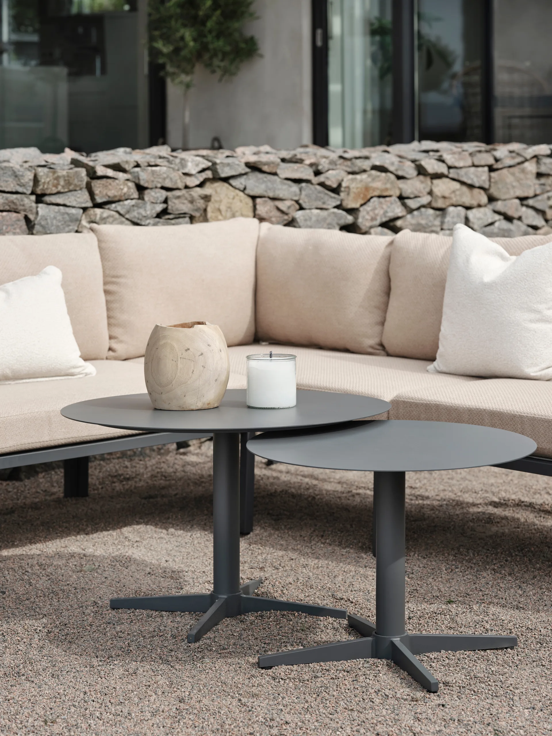 Mill coffee table, Anthracite, Large Ø75 cm Brafab