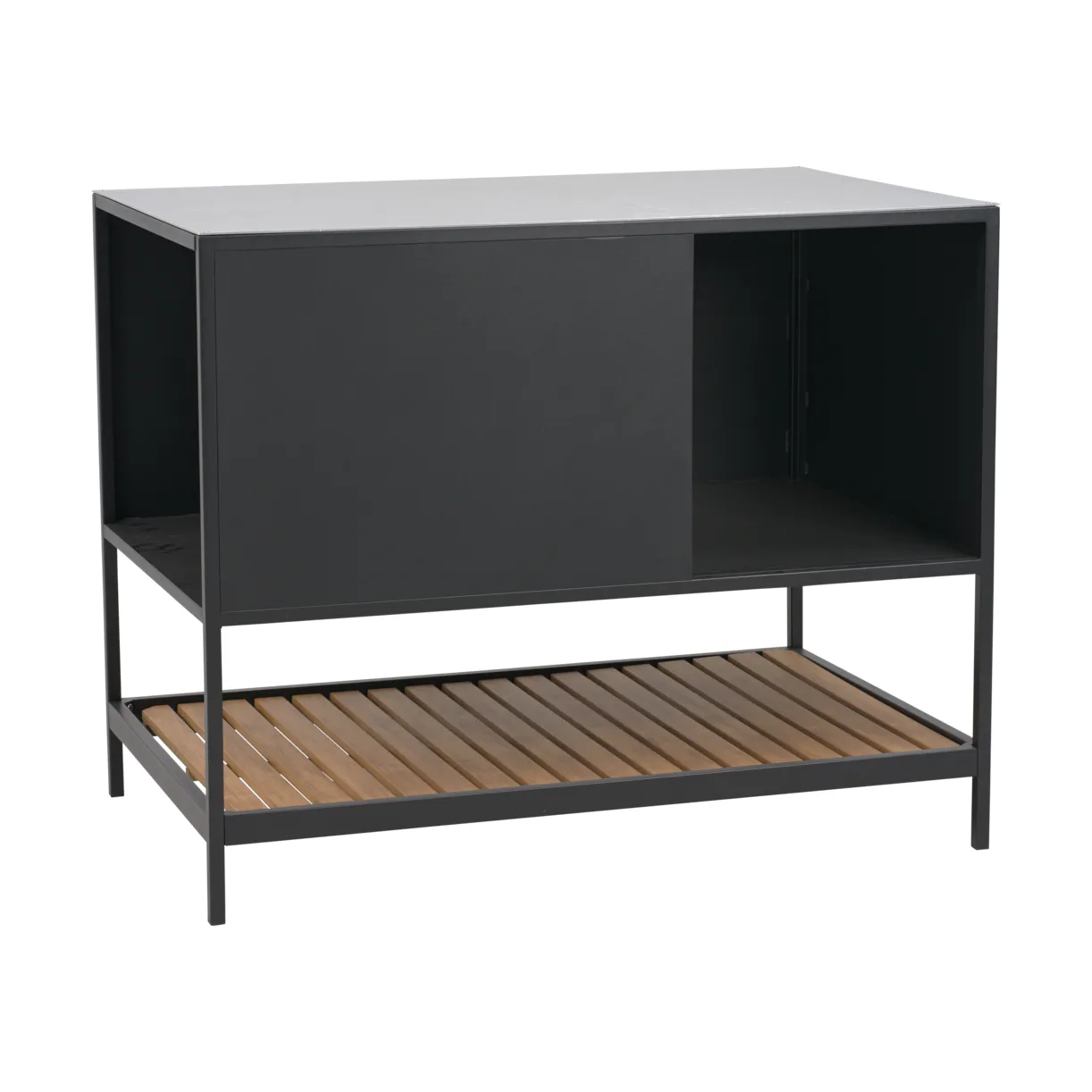 Prep outdoor kitchen base cabinet 110x90x70 cm, Black Brafab