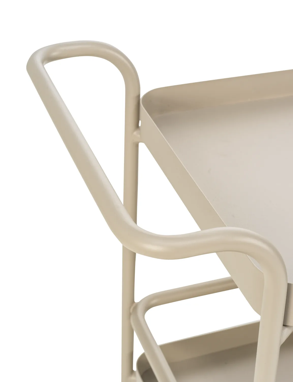 Trolley serving cart 88x59 cm, Khaki Brafab