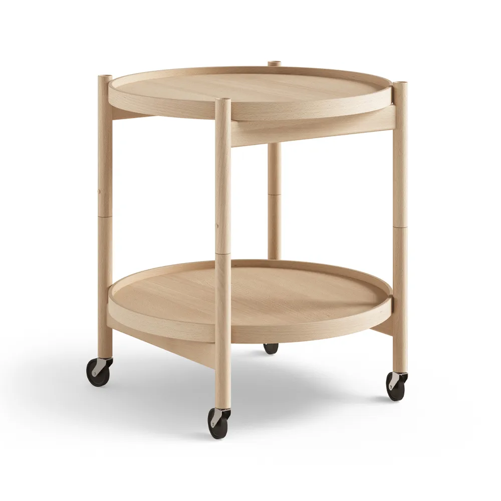 Bølling Tray Table model 50, Oiled beech, oiled beech stand Brdr. Krüger