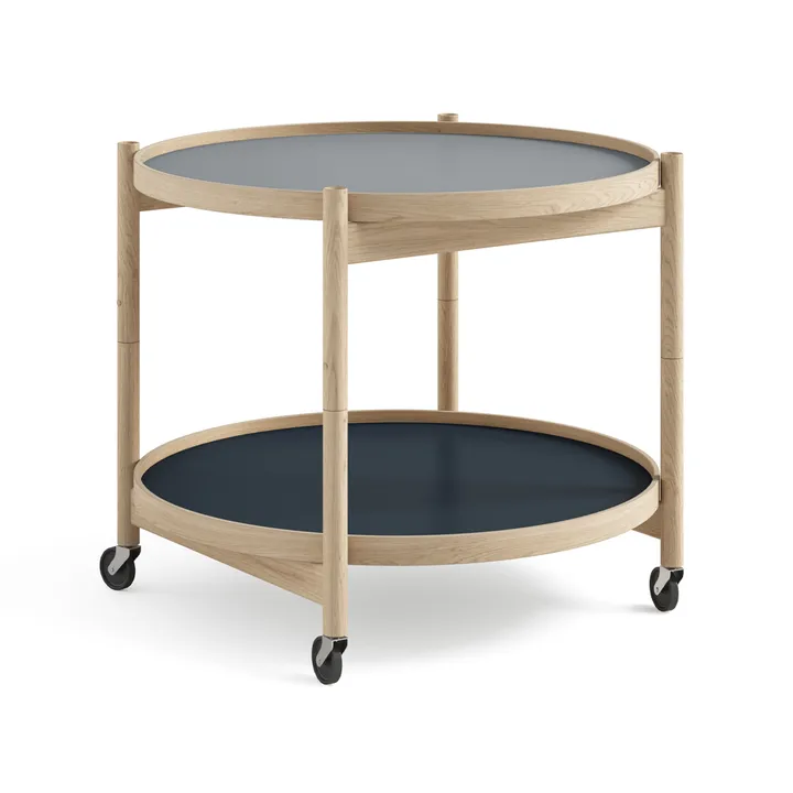 Bølling Tray Table model 60 - Water, untreated oak stand - Brdr. Krüger