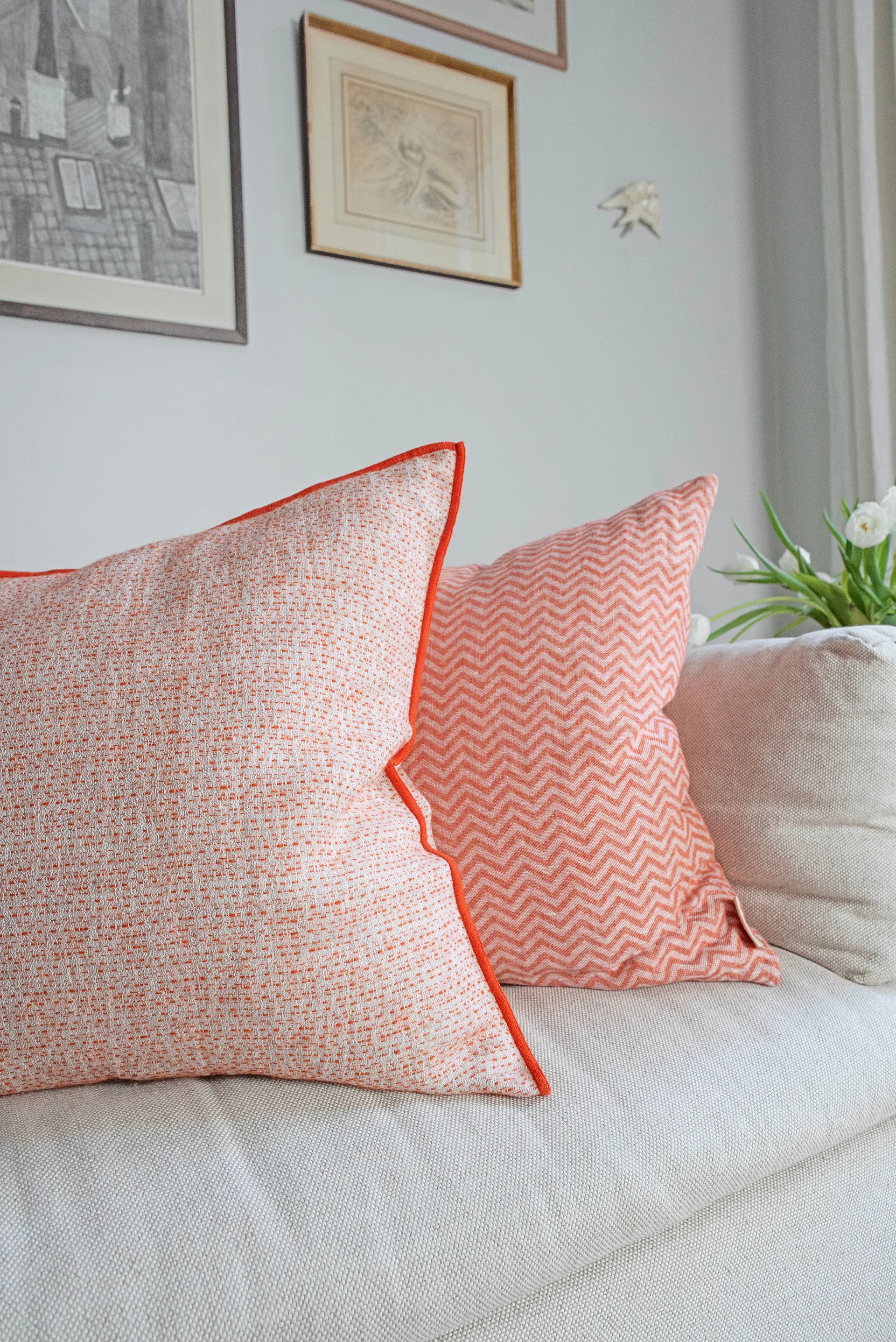Field cushion cover, Red, 50x50 cm Brita Sweden