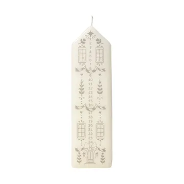 Casa advent candle - White-Silver - Broste Copenhagen