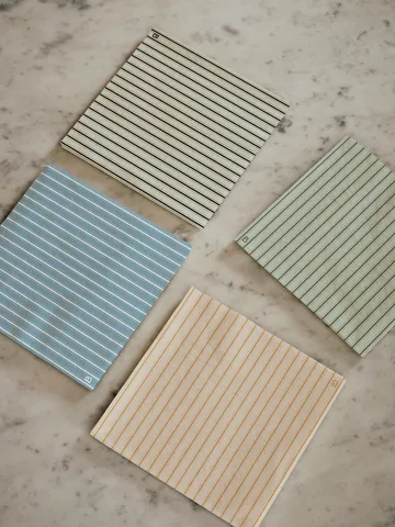 Dolly paper napkins 33x33 cm 20-pack - Black-off white - Broste Copenhagen