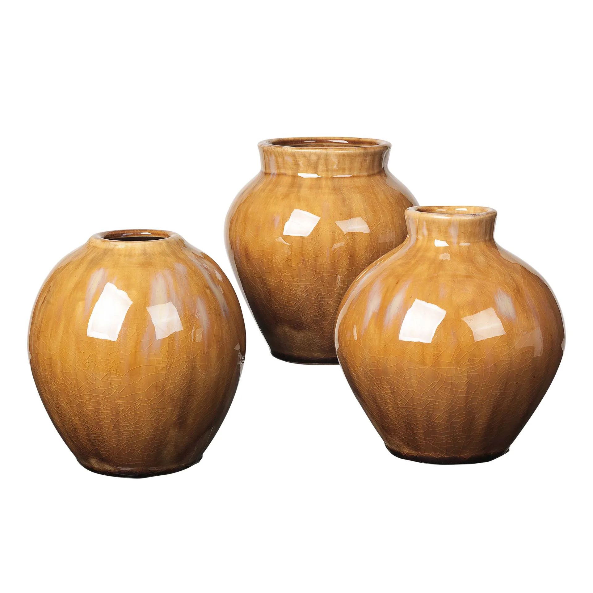 Ingrid ceramic vase 14.5 cm 3-pack, apple cinnamon Broste Copenhagen
