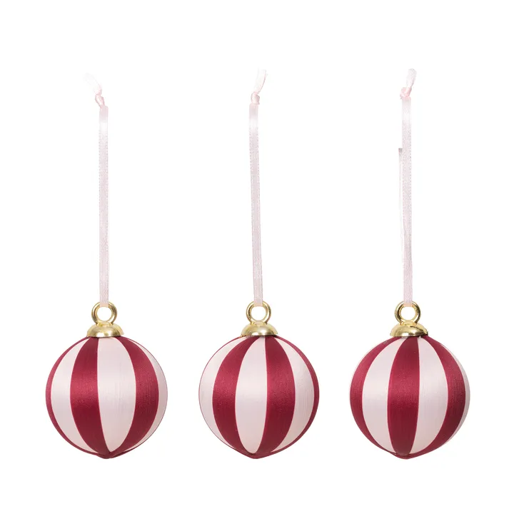 Joy christmas bauble - Deep Red-Soft Pink - Broste Copenhagen