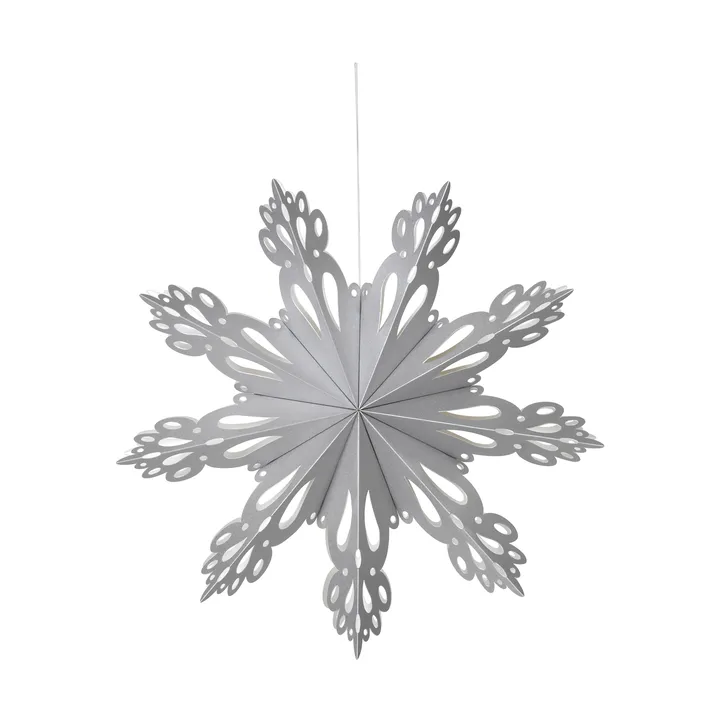 Snowflake advent star - Silver, M - Broste Copenhagen