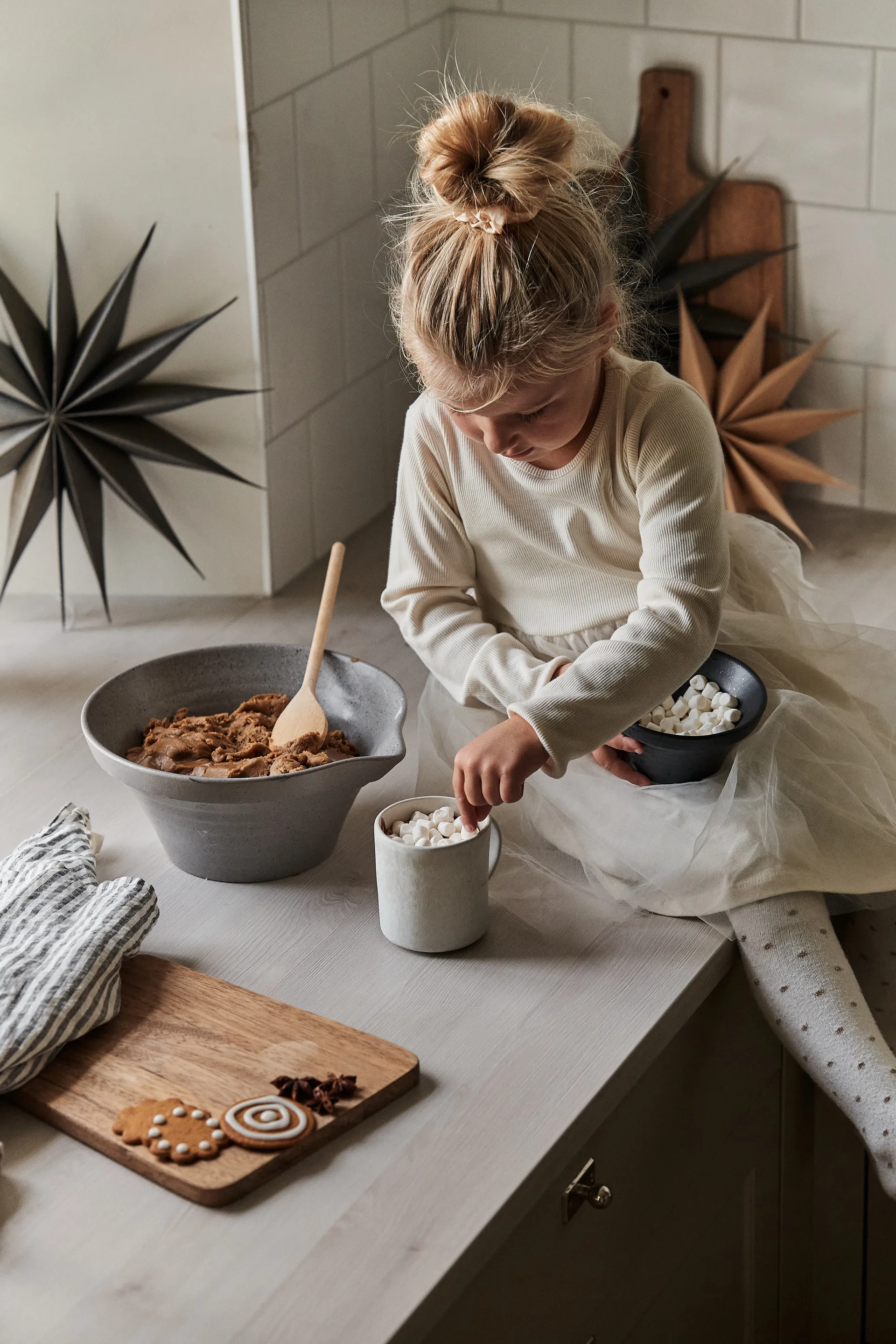 Venok Christmas star 40 cm, beige Broste Copenhagen