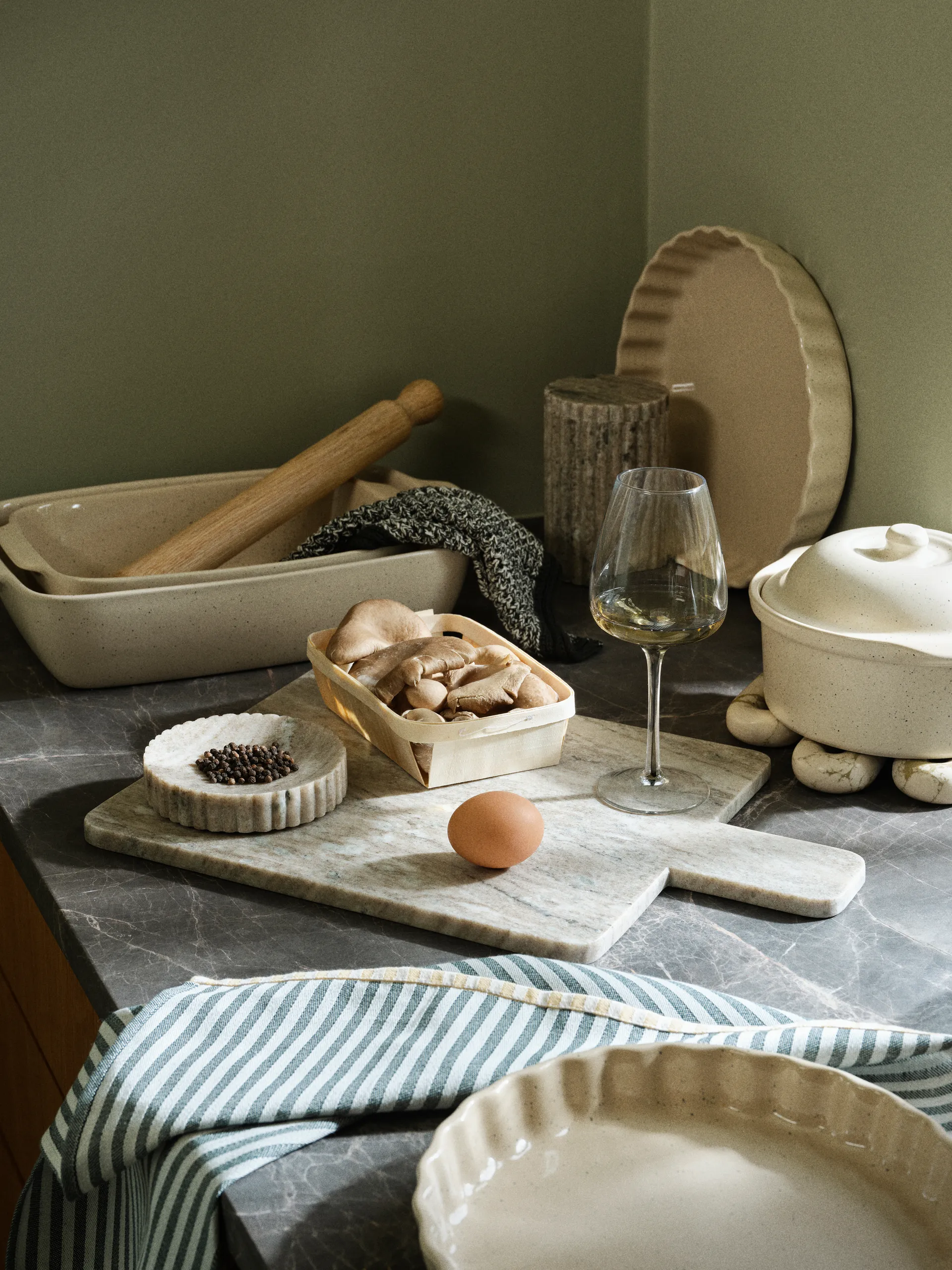 Vig pie dish Ø25 cm, Beige Broste Copenhagen