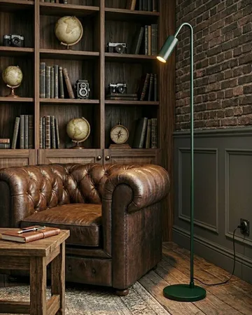 Curve Floor Lamp 146 cm - Matte green - By Rydéns