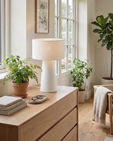 Linum table lamp - White, 50 cm - By Rydéns