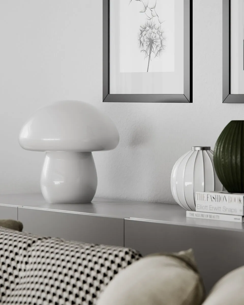 Mira Mushroom table lamp 30 cm, White By Rydéns