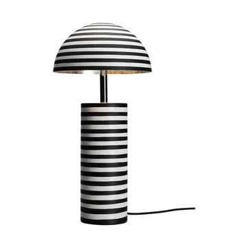 Stripe table lamp - White-black, 50 cm - By Rydéns