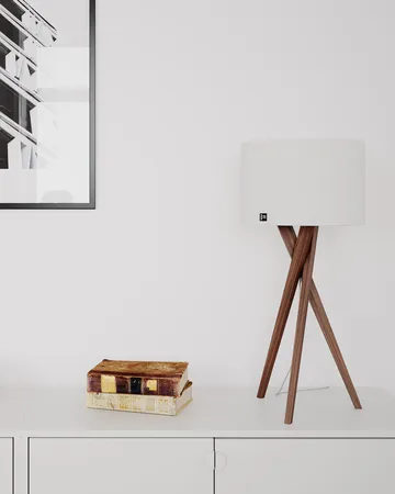 Vega table lamp55 cm - Walnut-white - By Rydéns