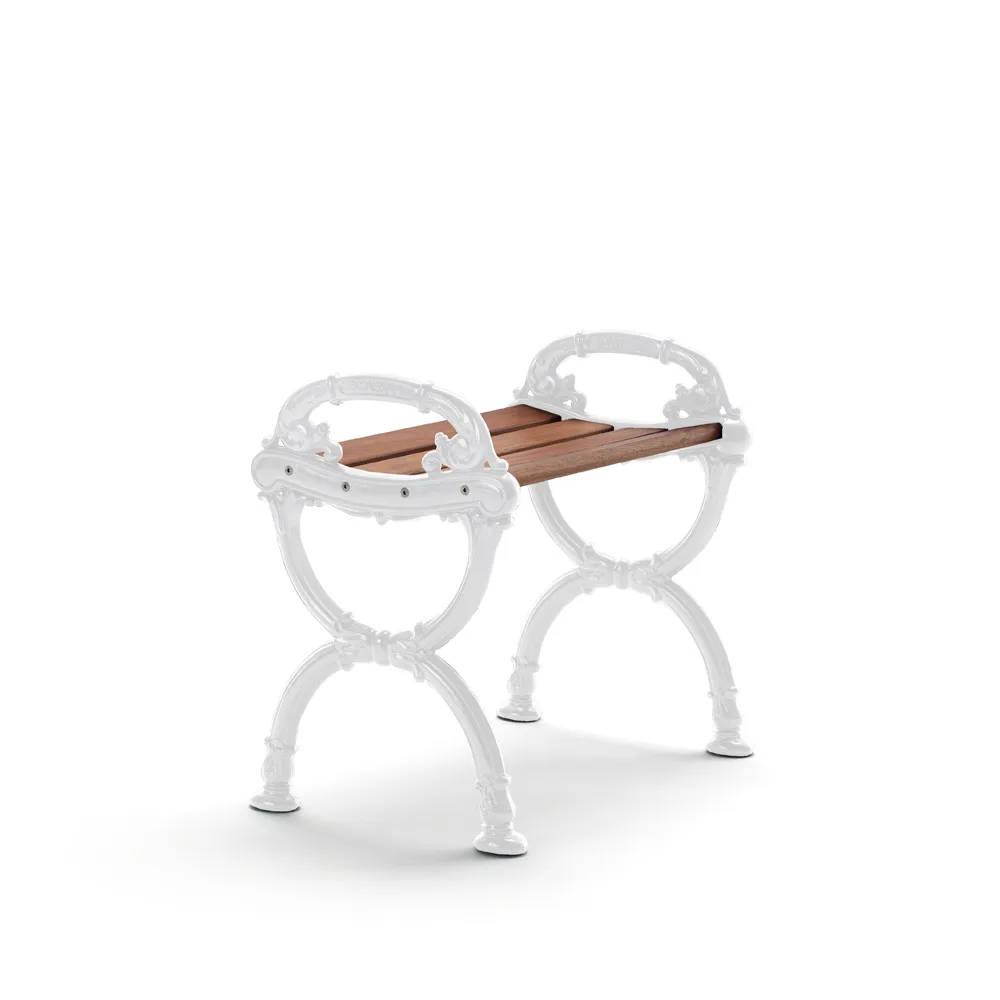 Byarum stool, Mahogany, white stand Byarums bruk