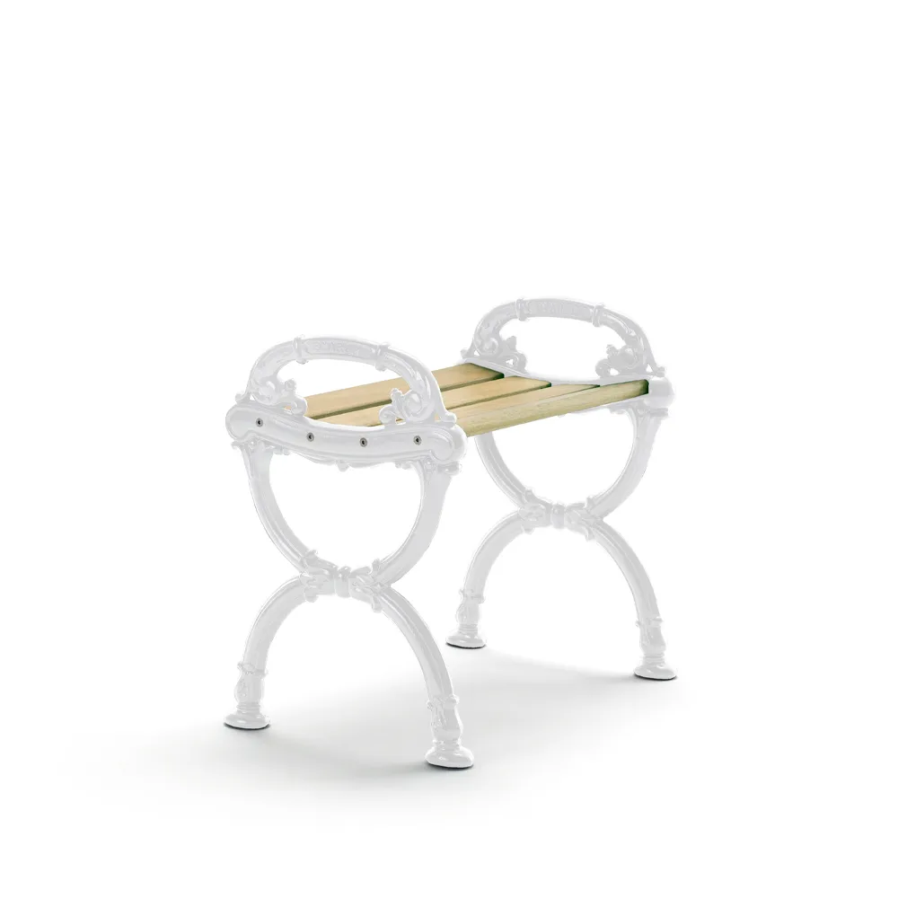 Byarum stool, Pine impregnation, white stand Byarums bruk