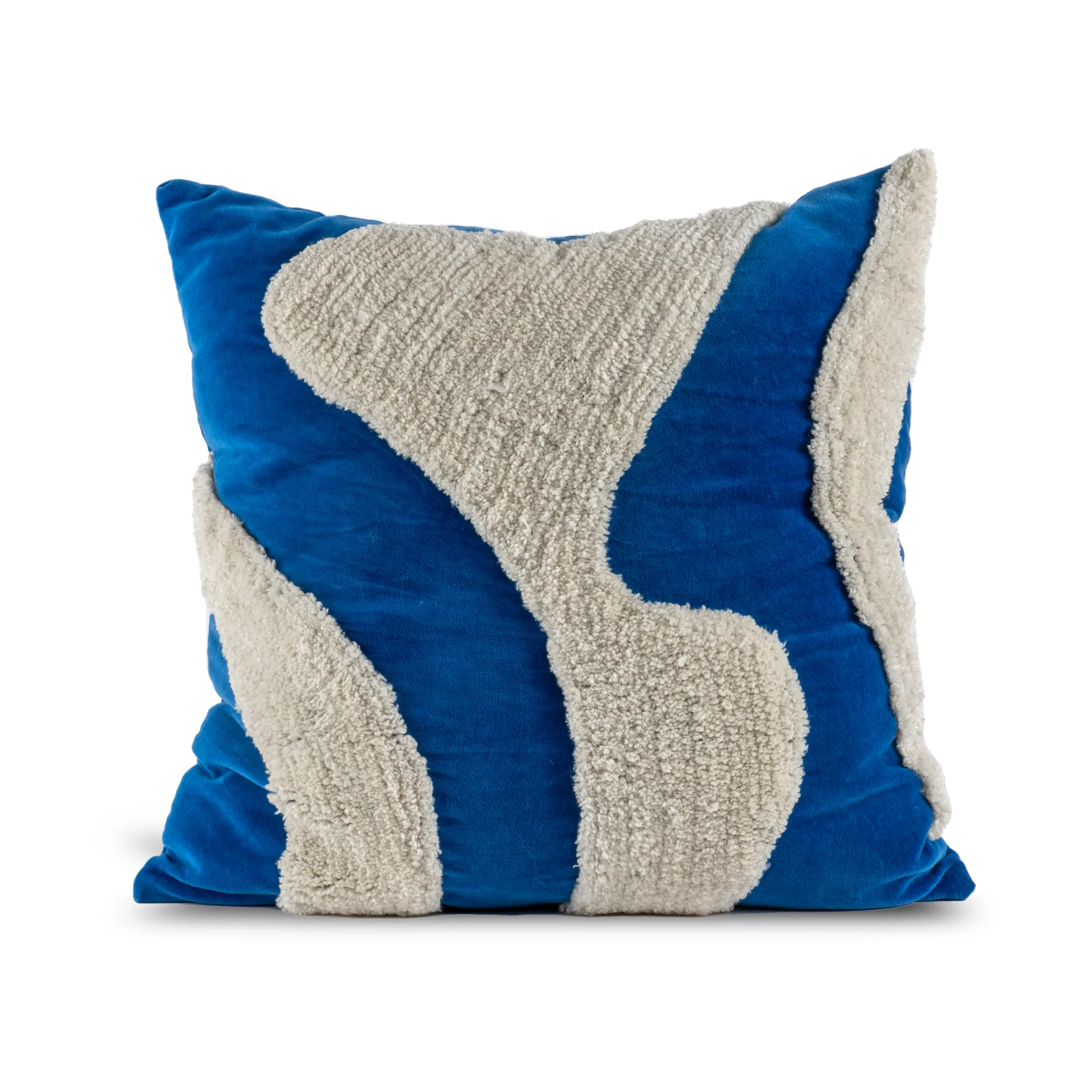 Fluffy cushion 50x50 cm, Blue-beige, 50x50 cm Byon