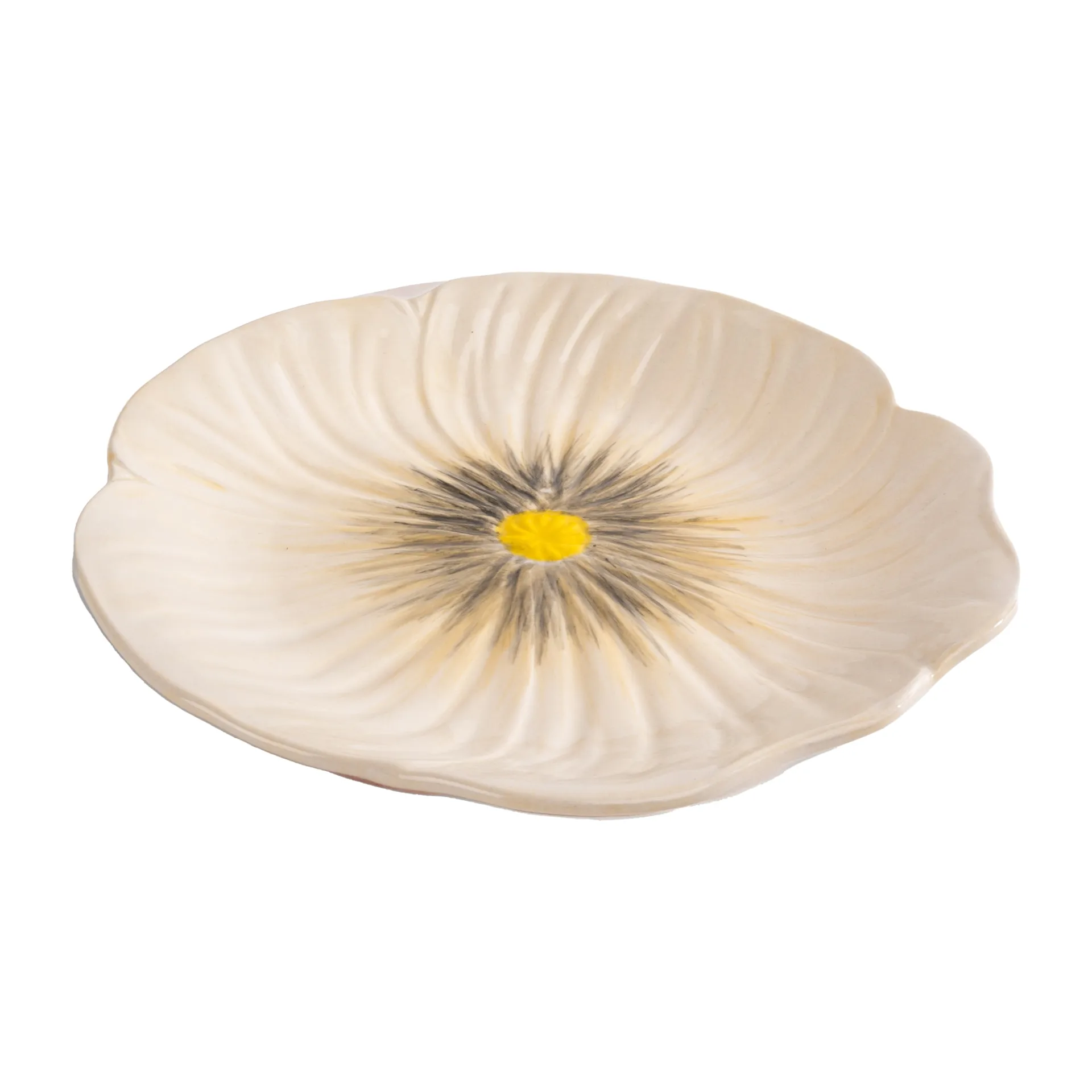 Poppy small plate 20.5x21 cm, Beige Byon