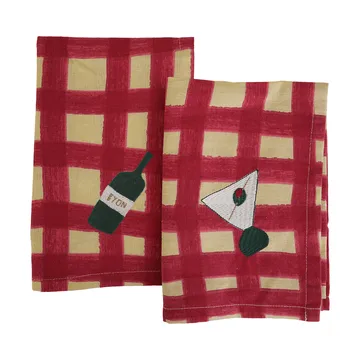 Sera napkin 2-pack - Red, 45x45 cm - Byon