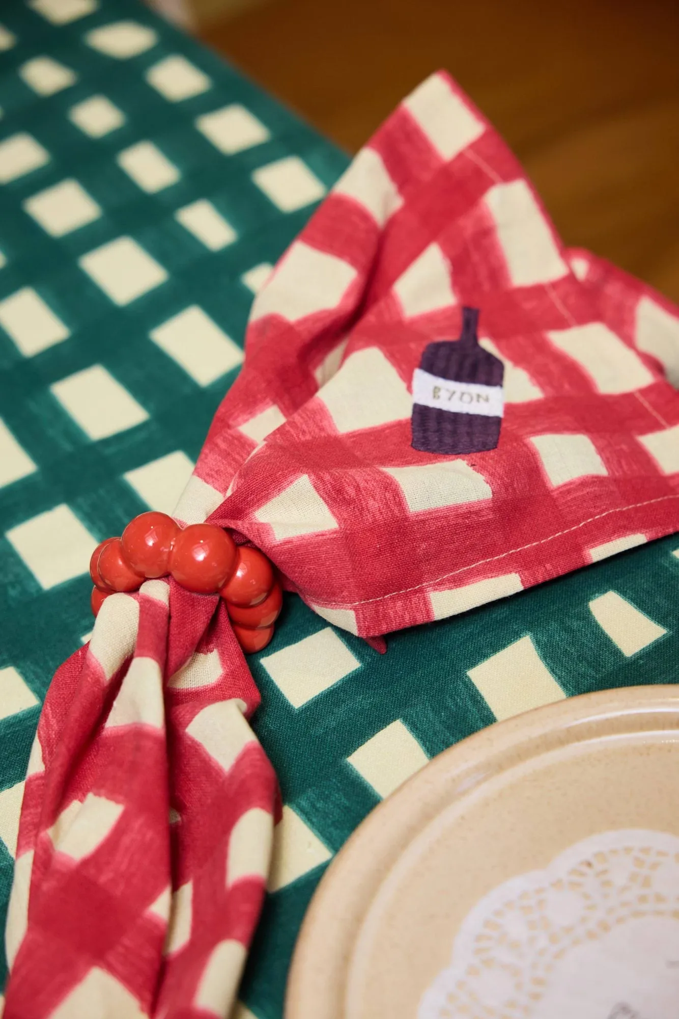 Sera napkin 2-pack, Red, 45x45 cm Byon