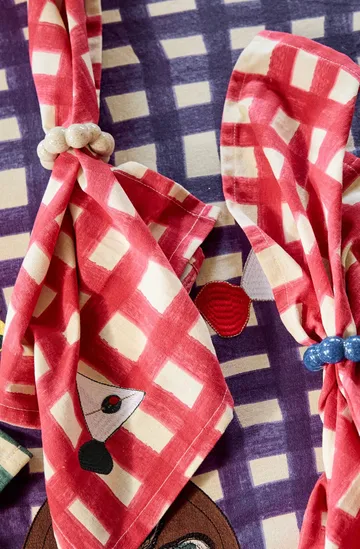 Sera napkin 2-pack - Red, 45x45 cm - Byon