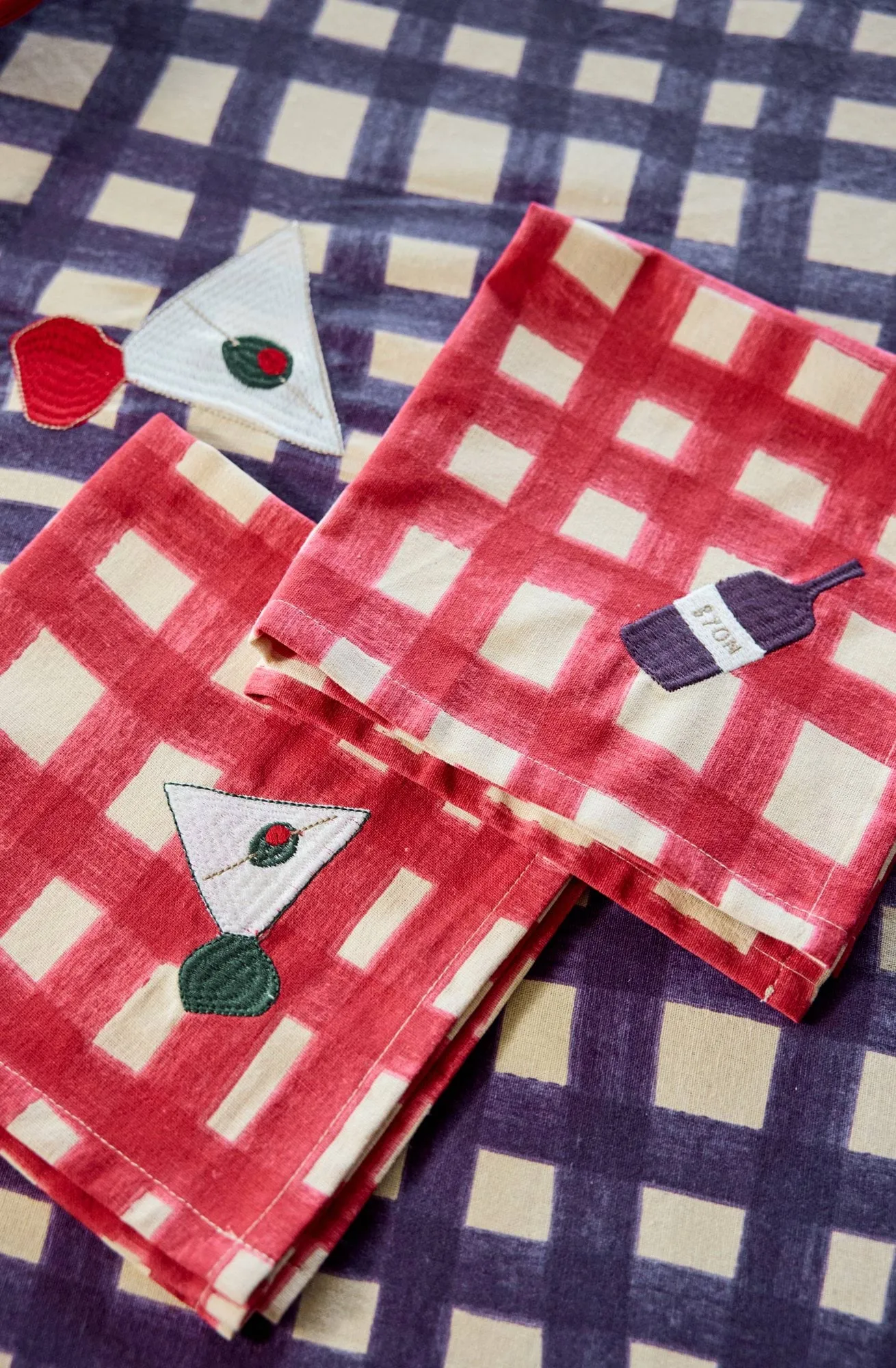 Sera napkin 2-pack, Red, 45x45 cm Byon