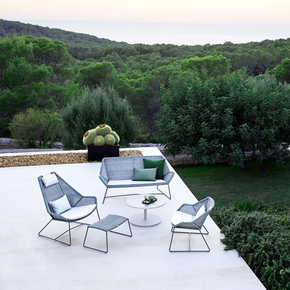 Breeze footstool, White grey Cane-line