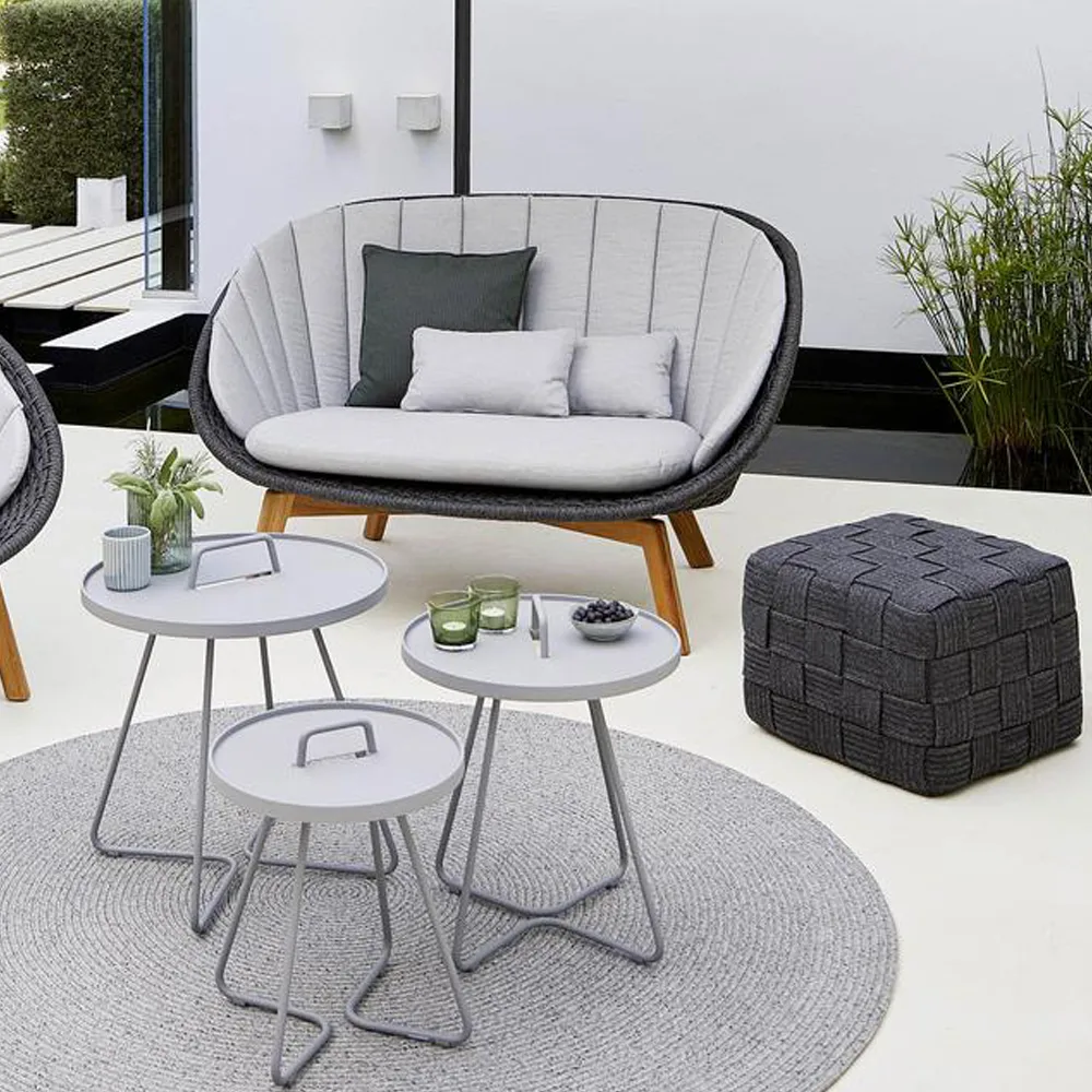 Cube stool, Dark grey Cane-line