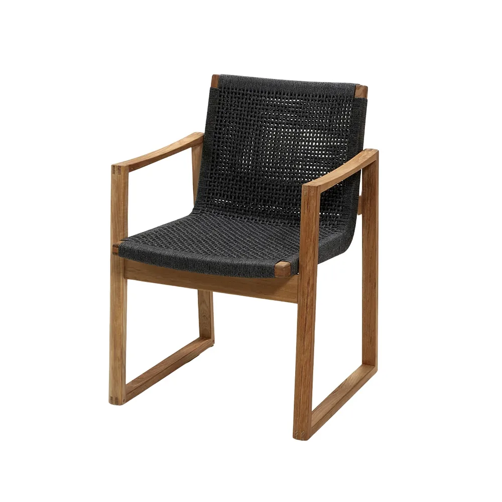 Endless armchair, Dark grey, teak frame Cane-line