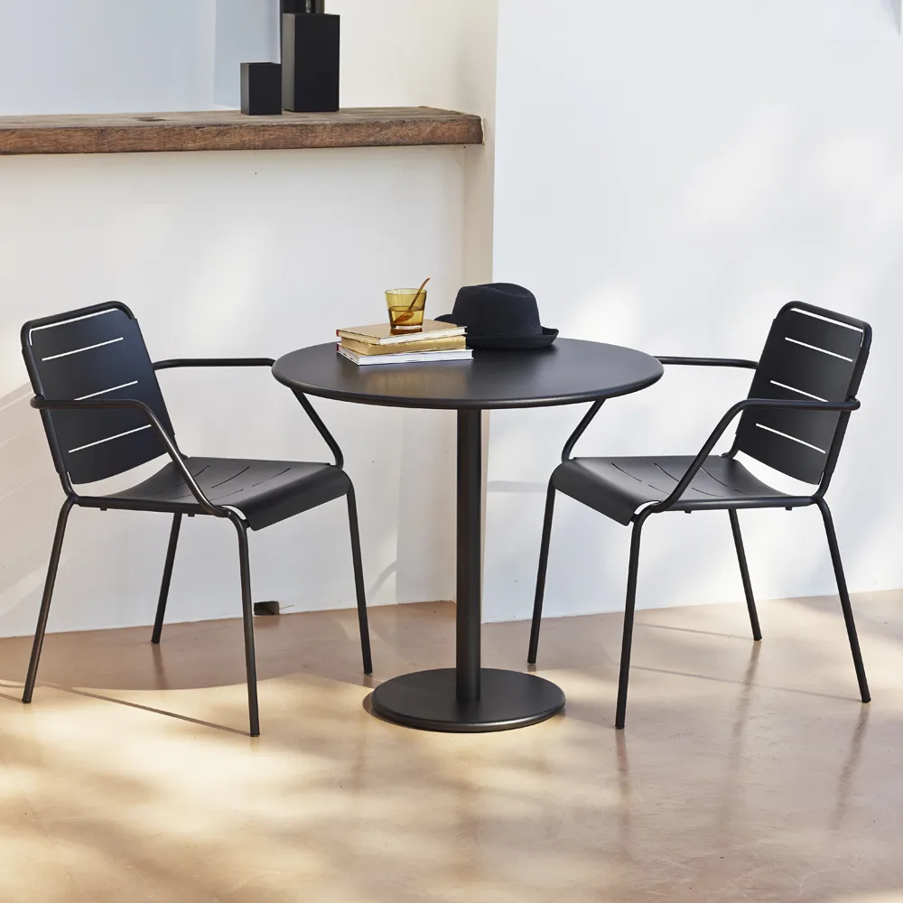 Go coffee table Ø80 cm, White-white Cane-line
