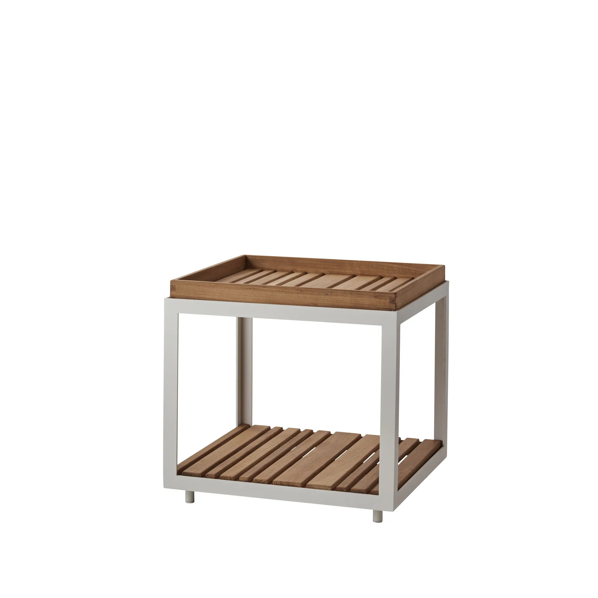 Level side table, Teak, white frame Cane-line