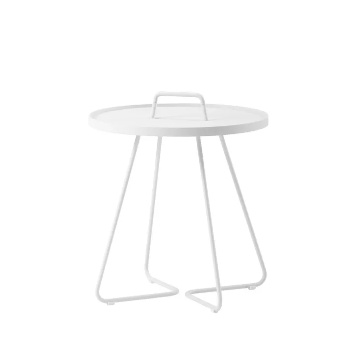 On the move table Ø44 cm - White - Cane-line
