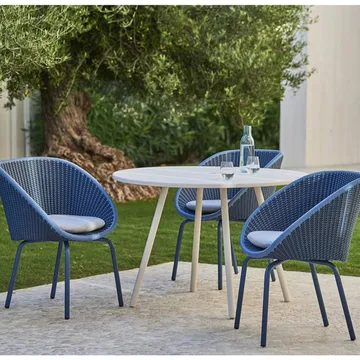 Peacock chair soft rope - Dark grey, teak - Cane-line