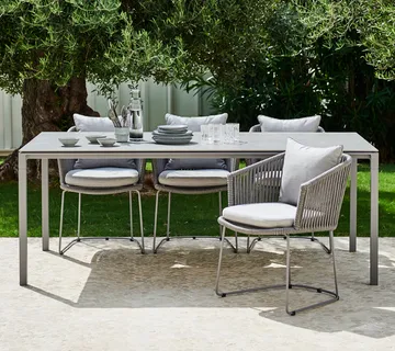 Pure table 200x100 cm Basalt grey-taupe - Cane-line