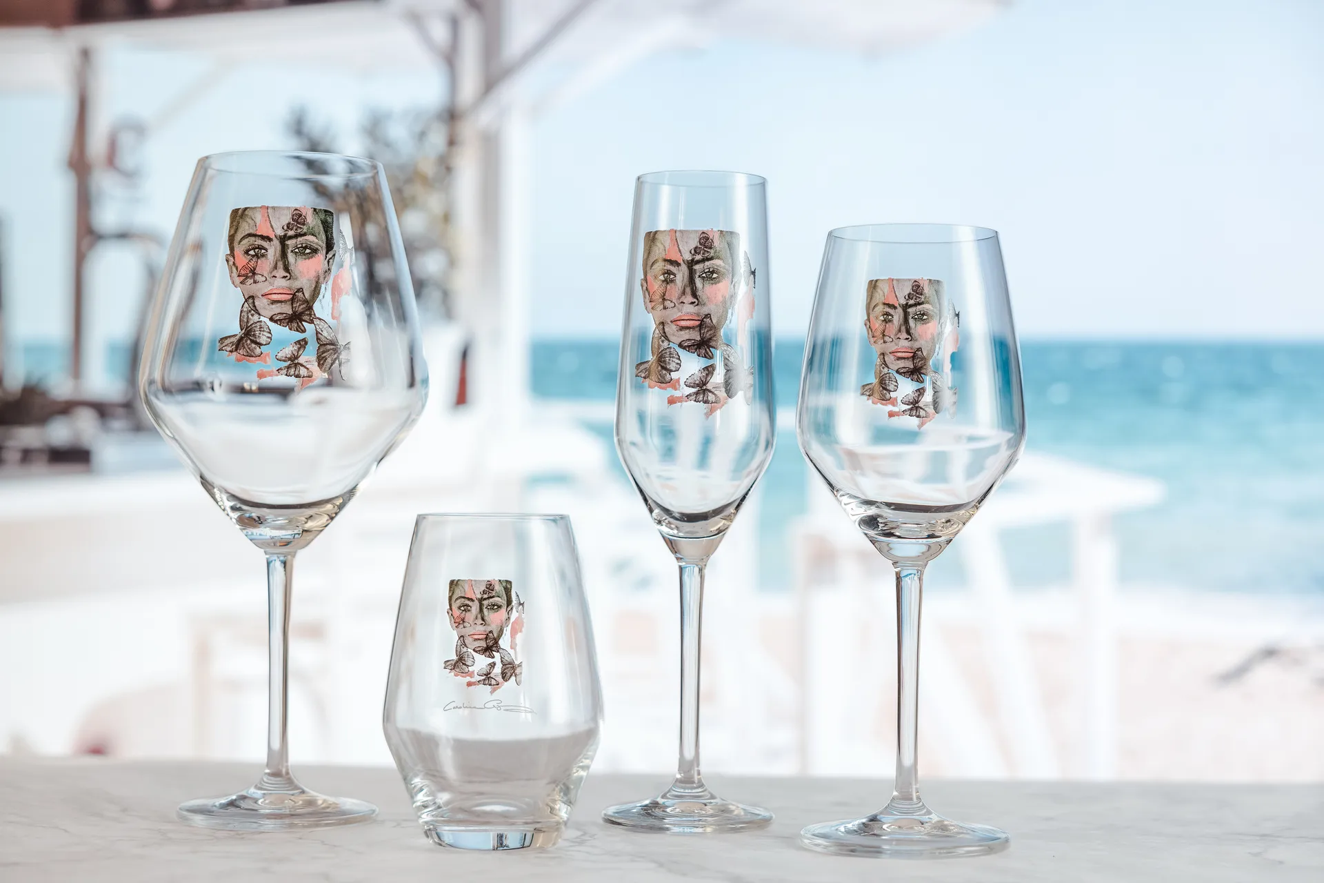 Butterfly Queen champagne glass, 30 cl Carolina Gynning