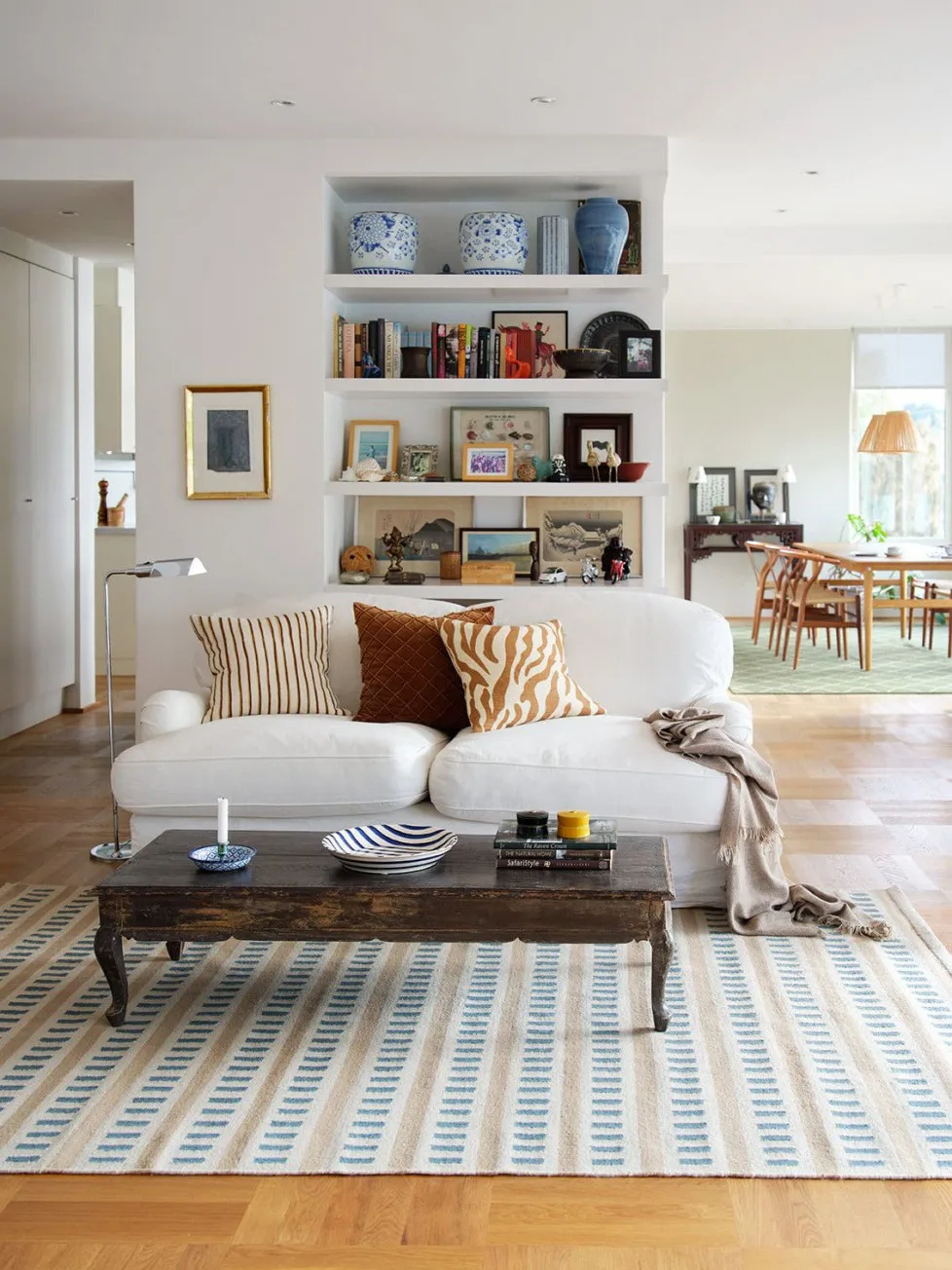 Ladakh wool rug, Off white-l. beige-heaven blue, 230x320 cm Chhatwal & Jonsson