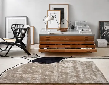 Abstract rug 250x350 cm - Ivory - Classic Collection