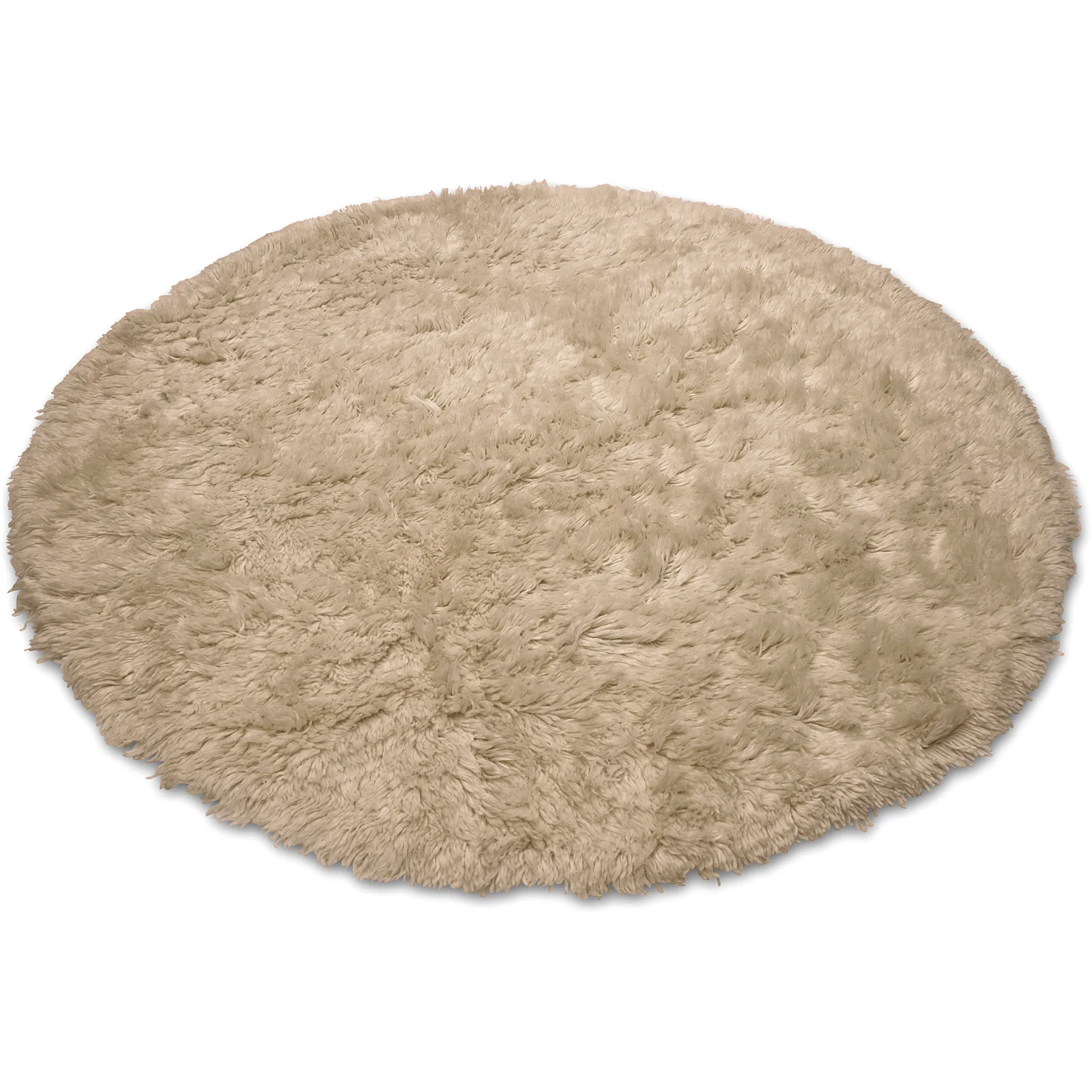Cloudy wool carpet Ø160 cm, Beige Classic Collection