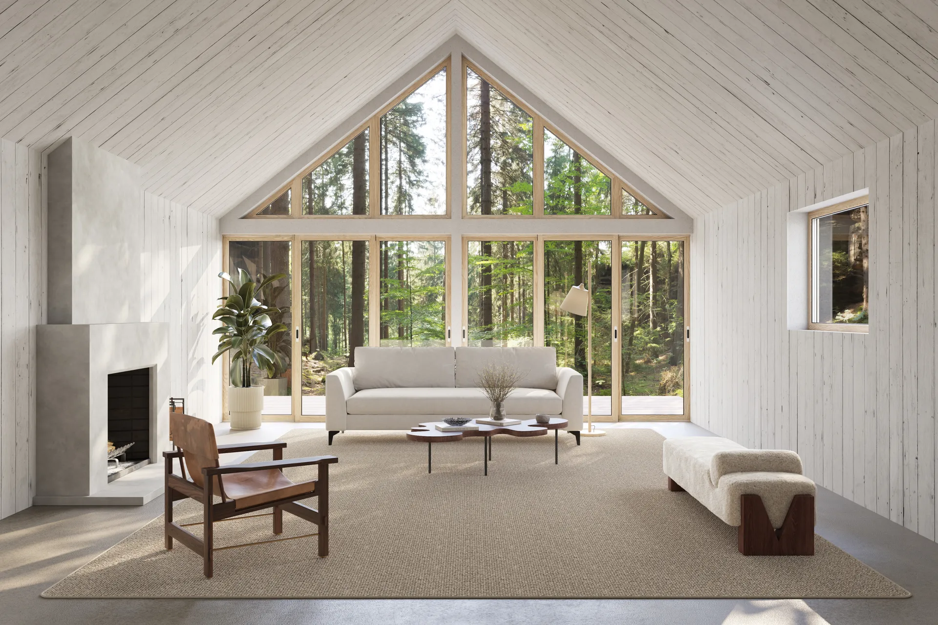 Fjellmyr rug with overlock edging, Natural beige, 400x600 cm Classic Collection