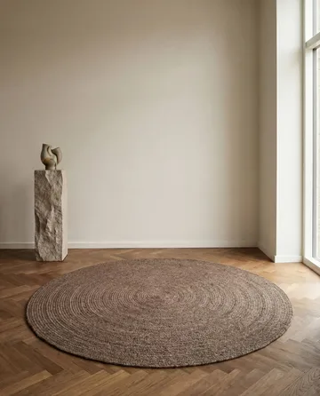 Merino wool carpet round Ø160 cm - Brown - Classic Collection