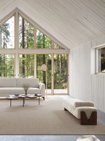 Nordklint rug with overlock edging - Natural grey, 200x300 cm - Classic Collection