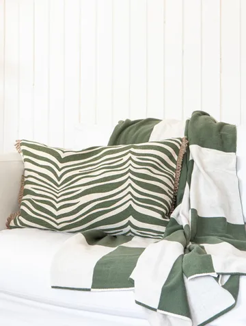 Zebra cushion 40x60 cm - Green - Classic Collection