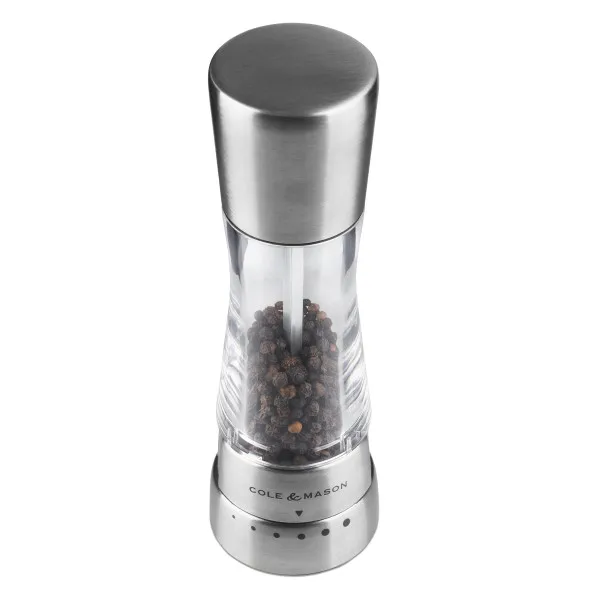Cole & Mason Derwent salt and pepper grinder set 19 cm, Silver Cole & Mason