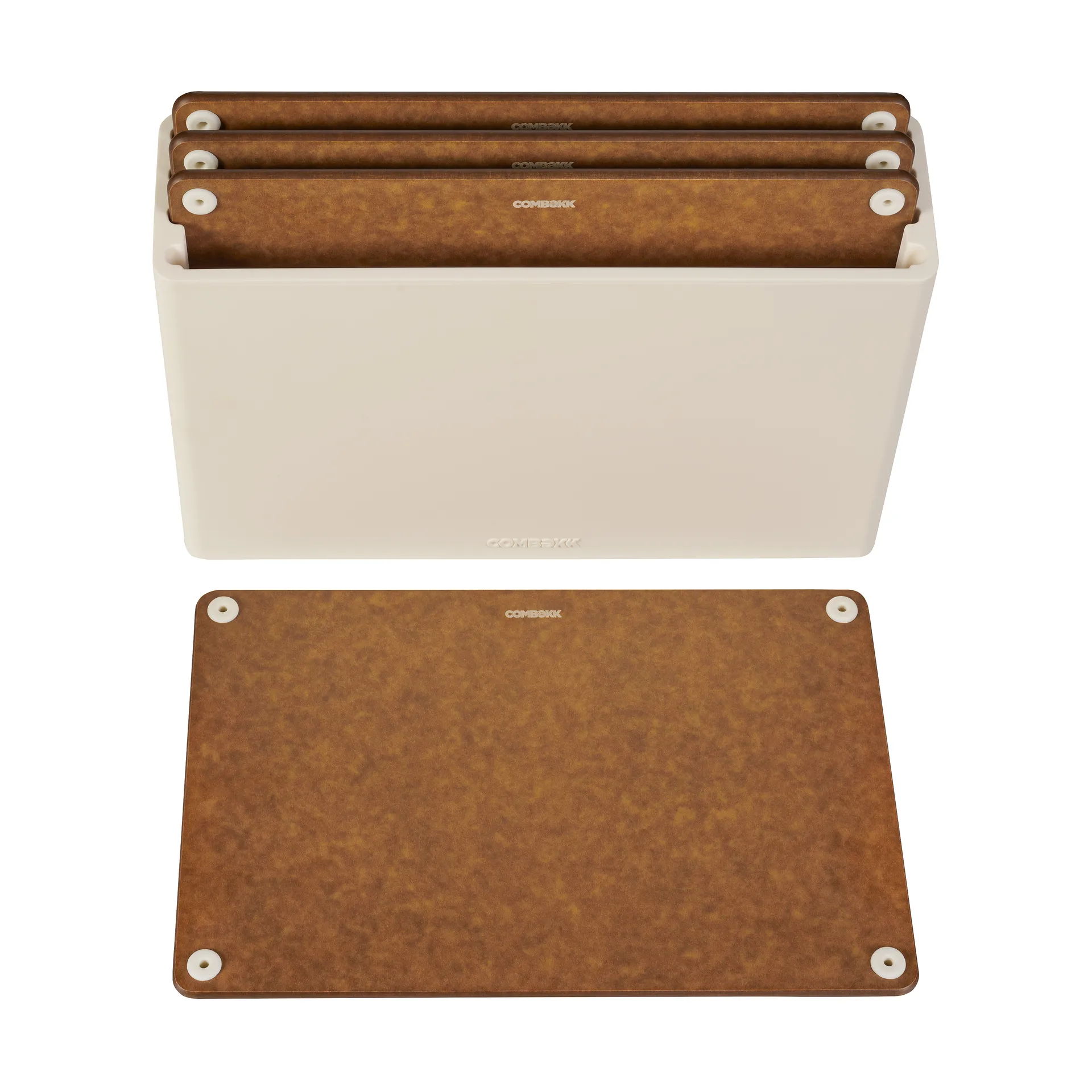 Combekk chopping boards 4-pack, Sand-brown Combekk