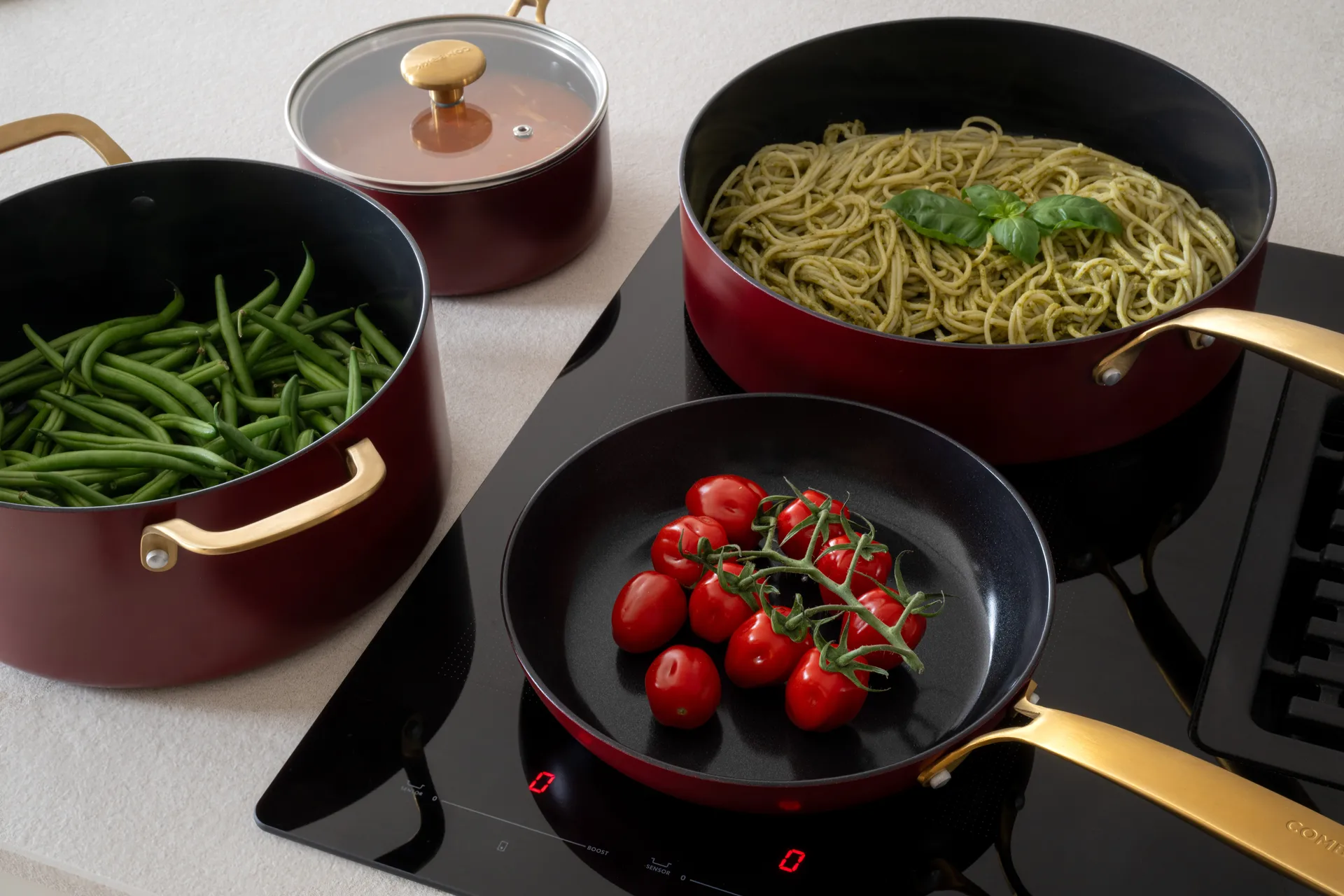Combekk Element frying pan set, 2-piece, Bordeaux Combekk