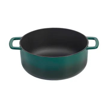 Combekk Enameled cast iron casserole Ø24 cm - Holly Green-gold knob - Combekk
